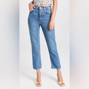 Reformation Cynthia High Rise Straight Leg Jean Colorado Denim Casual Women’s 24